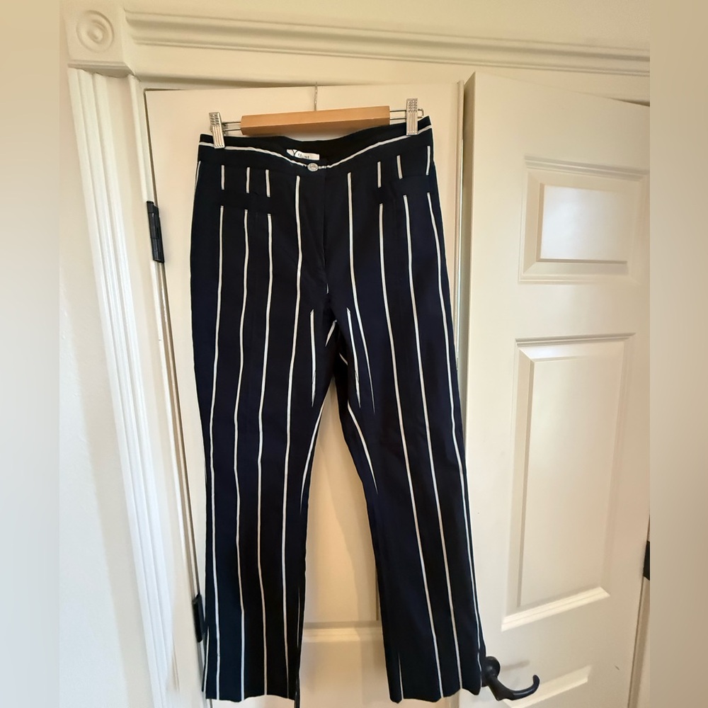 Authentic Celine womens blue and white striped pants size 38
